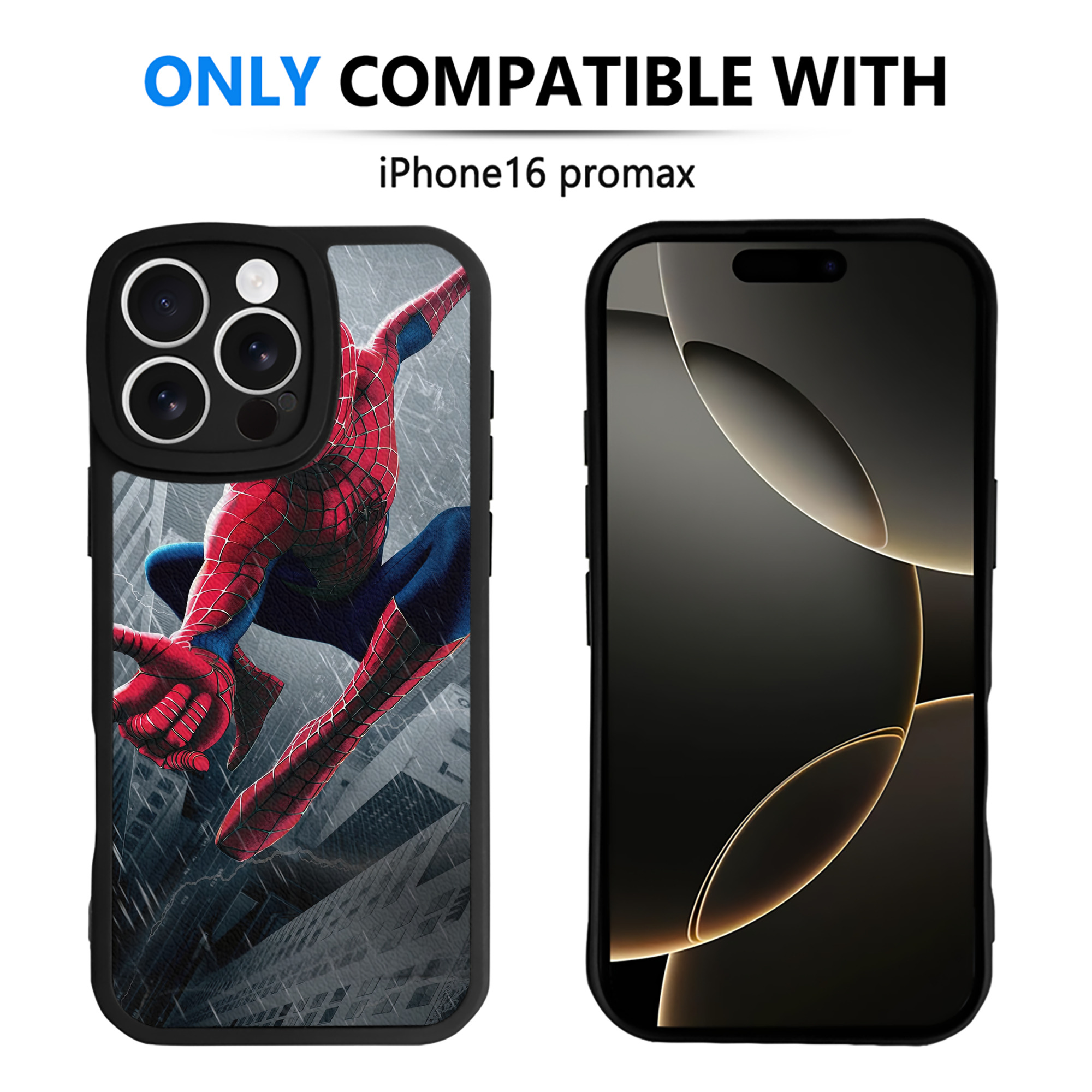 （画像用） Spider Man スパイダーマン 【iPhone 16シリーズ対応】シリコンスマホケース（レザー調） 材質：シリコン